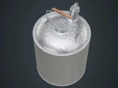 Fuel Can 4B Low-poly 3D model