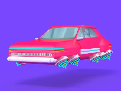 futuristic car Free 3D model