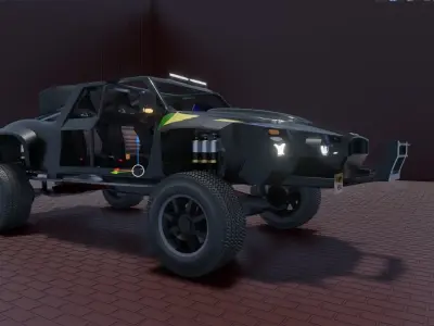 OFF ROAD TRUCK Low-poly 3D model