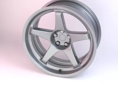  Le Mans Wheels Low-poly 3D model