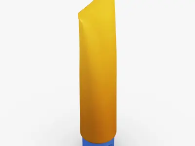 Cosmetic cream tube v 2 3D model