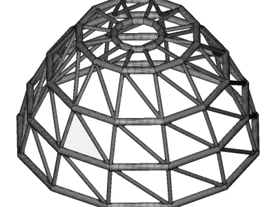 Exquisite Steel Dome Structure 3D print model