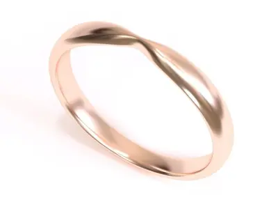 Tiffany wedding band ring 3D print model