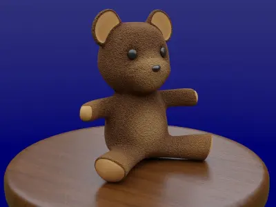 Bear Toy Low-poly 3D model