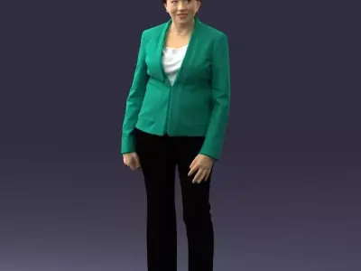 000377 Woman in Green Jacket 3dp 3D print model