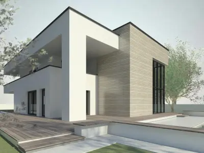 Modern House 3 - Revit 3D 3D model