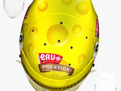 Tom Coronel Cheese helmet Low-poly 3D model