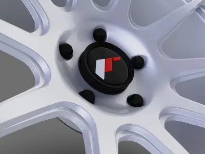Japan Racing JR11 wheel silver 3D model 3D print model