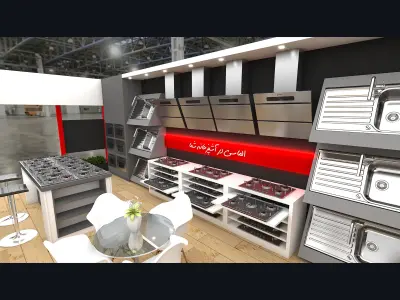 exhibition design Low-poly 3D model