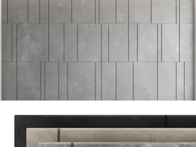 Decorative wall panel set 43 3D model