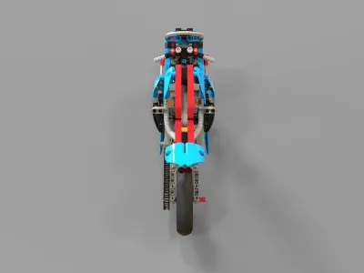 Lego Motorcycles Low-poly 3D model