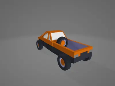 pack low poly pickup Low-poly 3D model