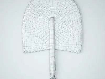 African Handwoven Fan 29 3D model