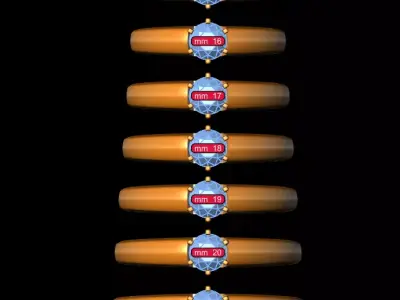 Diamond ring 3D print model