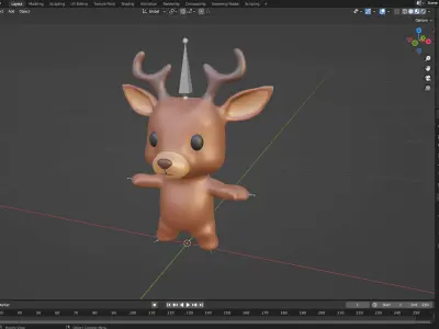 Little animal baby - Deer cute - Animated Low-poly 3D model