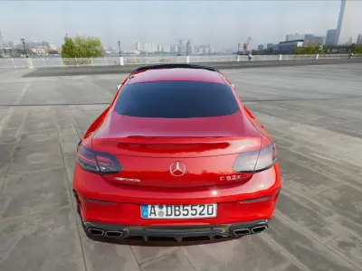 3D Mercedes C63S Ultra Low Poly - UE4 - UE5 Low-poly 3D model