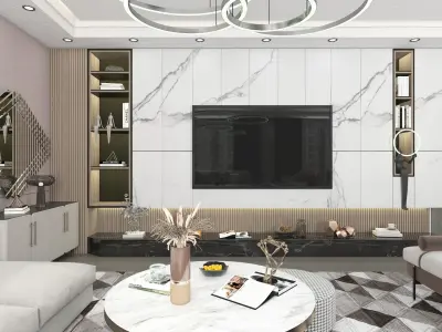 Modern Living Room 3D model