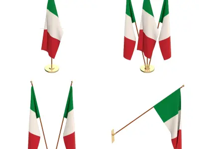 Italy Flag Pack 3D model