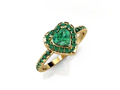 ANILLO CORAZON 3D model
