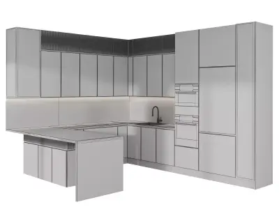 kitchen cabinet 01 3D model
