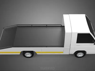 FLATBED TOW TRUCK TOWING TOWTRUCK PICK UP RECOVERY VEHICLE 3D model