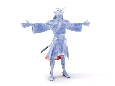 Imperial Samurai Armor model pack Low-poly 3D model