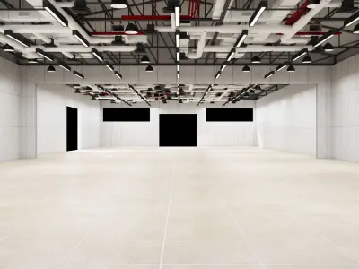 Warehouse empty space 3D model