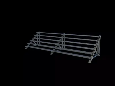 Gymnasium Bleachers 3D model