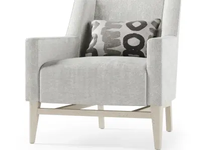 Trestle lounge chair 3D model