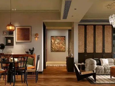 Living room 3D model 55