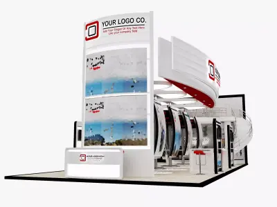 Booth Exhibition Stand a495a 3D model