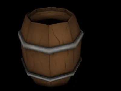 Wood Barrel Pack Free low-poly 3D model