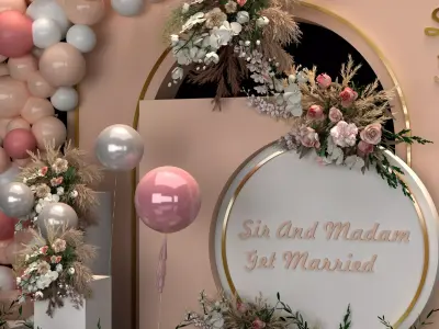 wedding stage 3D model