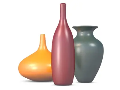 Three Vases 3D model