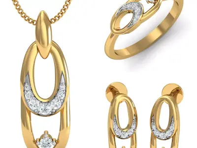 Diamond Locket Set 3D print model 29