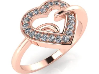 light weight gold diamond rings-C111116SKCH2026024-wt-0-5 3D print model