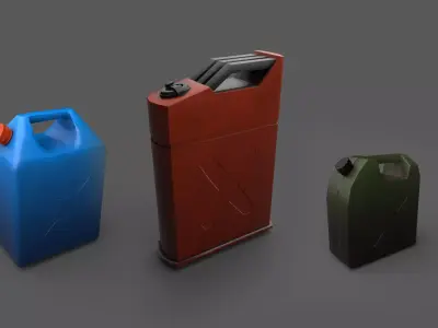 Low Poly Canister Pack Collection Low-poly 3D model