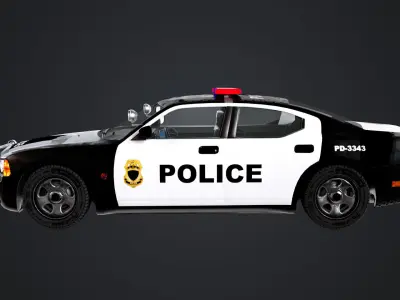 Car Police Low-poly 3D model