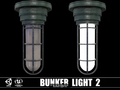Pack of 9 Bunker Light 3D Model Collection