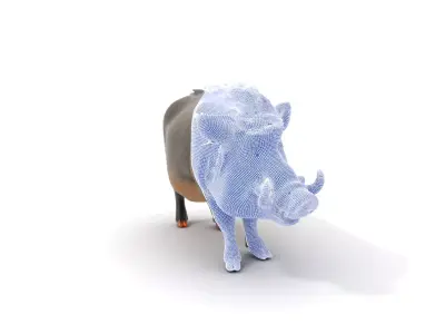 Wild Boar Detailed model pack Low-poly 3D model