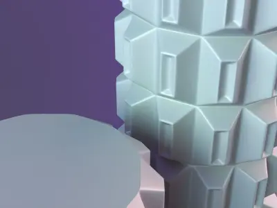 Patterned cylindrical candle 3D print model