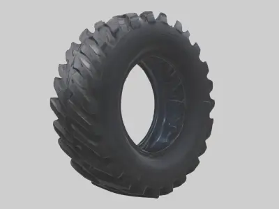 rubber tire Low-poly 3D model by your3dworld