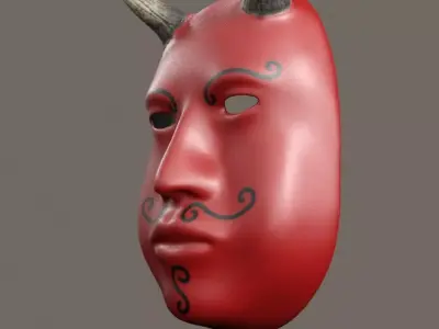Devil Mask Low-poly 3D model