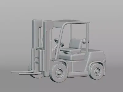 Forklift Truck Low-poly 3D model