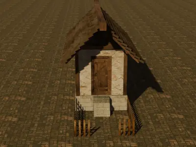Medieval House 16 Free low-poly 3D model
