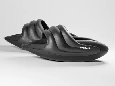 Balmain Mules Sandals Sneakers Low-poly 3D model