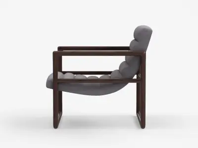 Elodie Armchair axis silver Low-poly 3D model