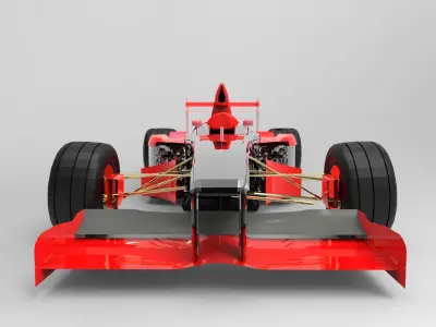 FERRARI-F399 racing car Low-poly 3D model