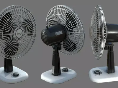 TABLE FAN Low-poly 3D model