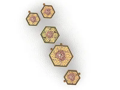 23 set JEWELERY FULL SETBRACELET-NECKLACE-EARING-RING 3D PRINT 3D print model